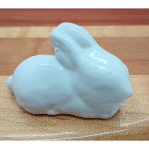 Vtg White Rabbit Figurine Tiny Bunny Easter Spring